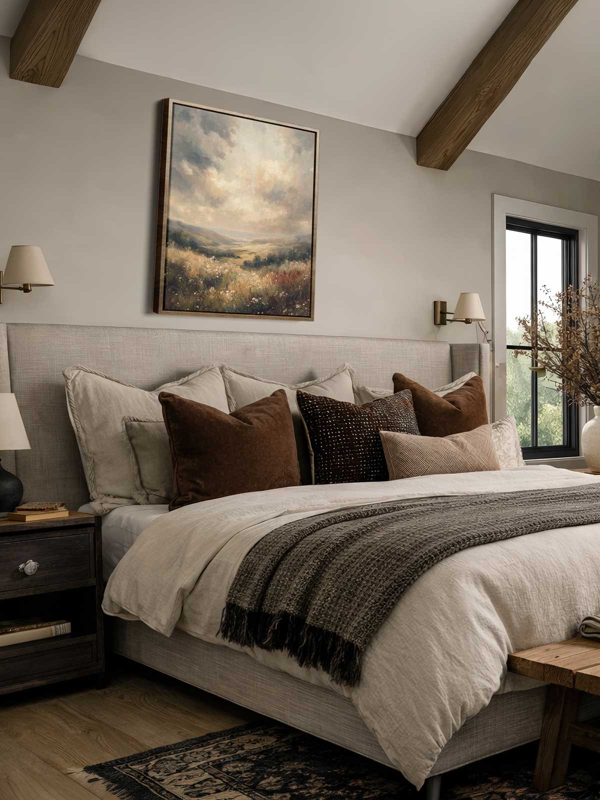 [29]-Framed-Canvas---Bedroom