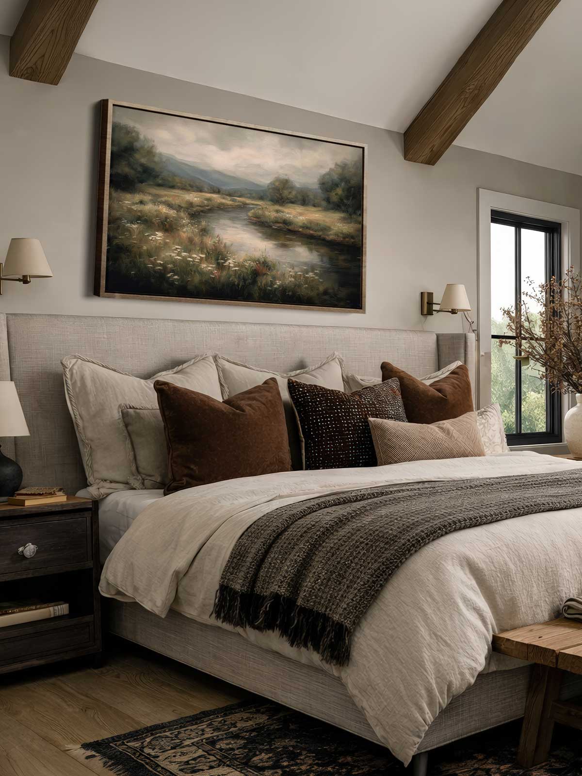 [29]-Framed-Canvas---Bedroom