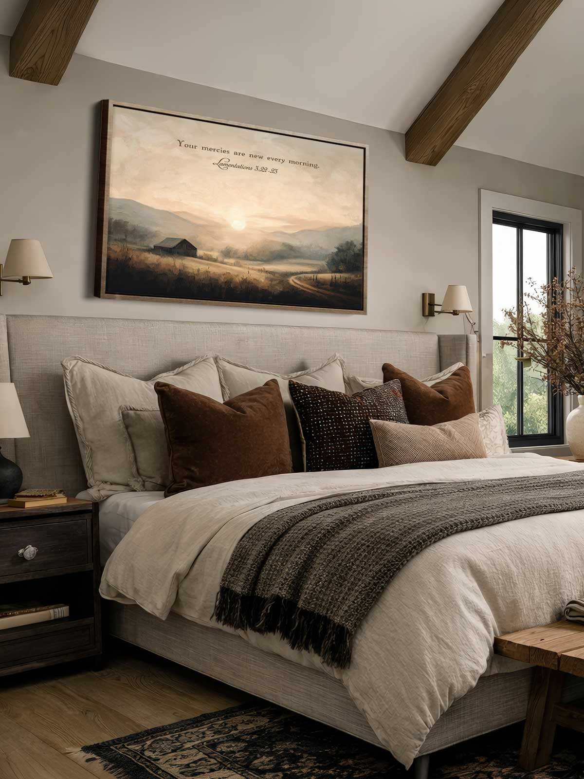 [29]-Framed-Canvas---Bedroom