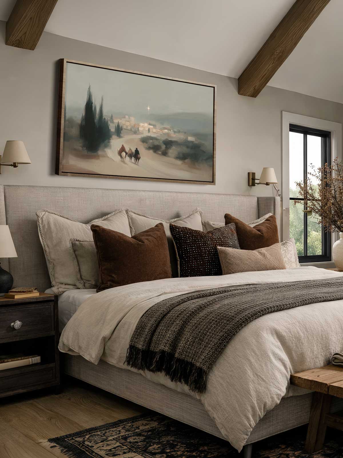 [29]-Framed-Canvas---Bedroom