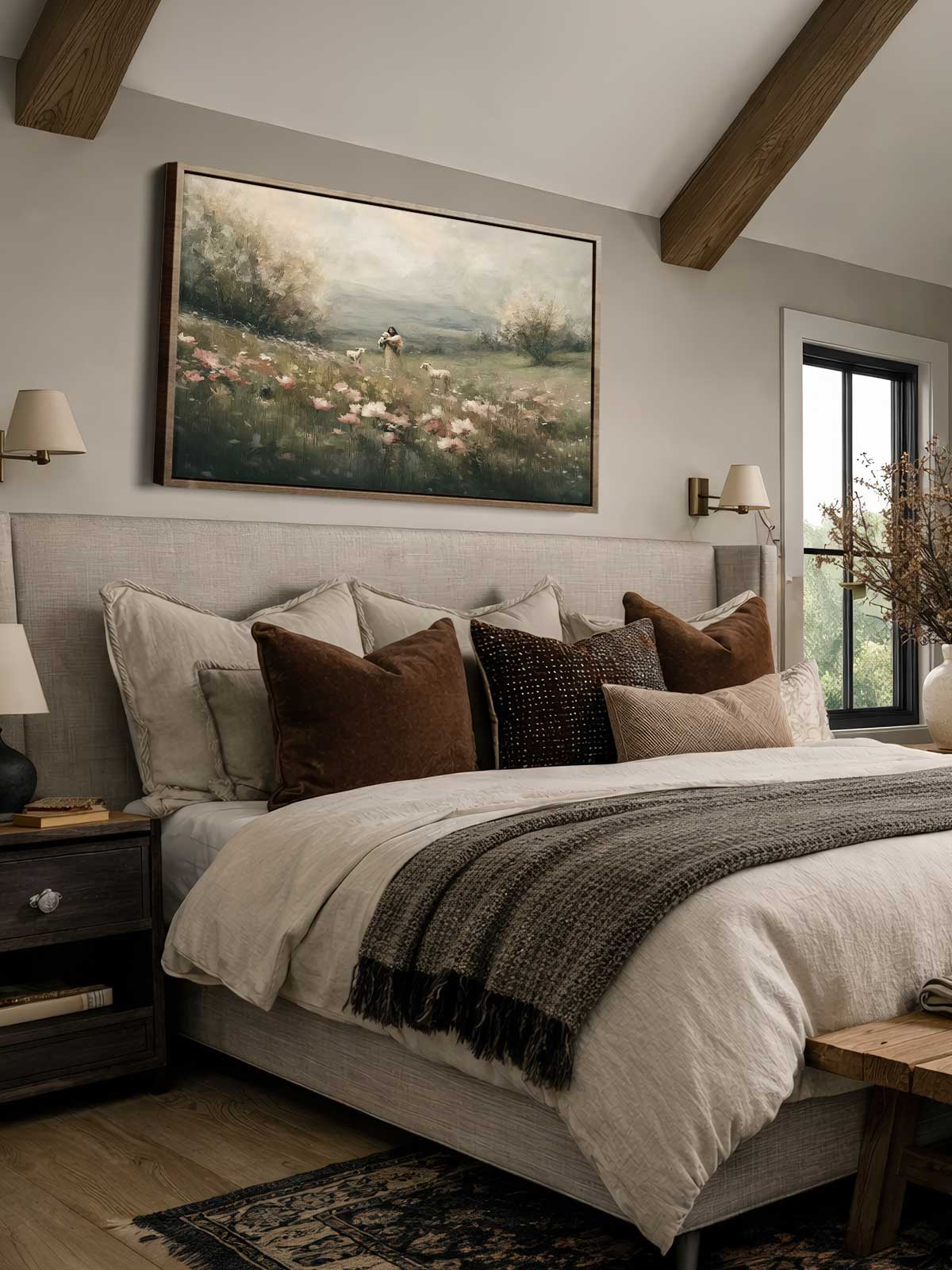 [29]-Framed-Canvas---Bedroom