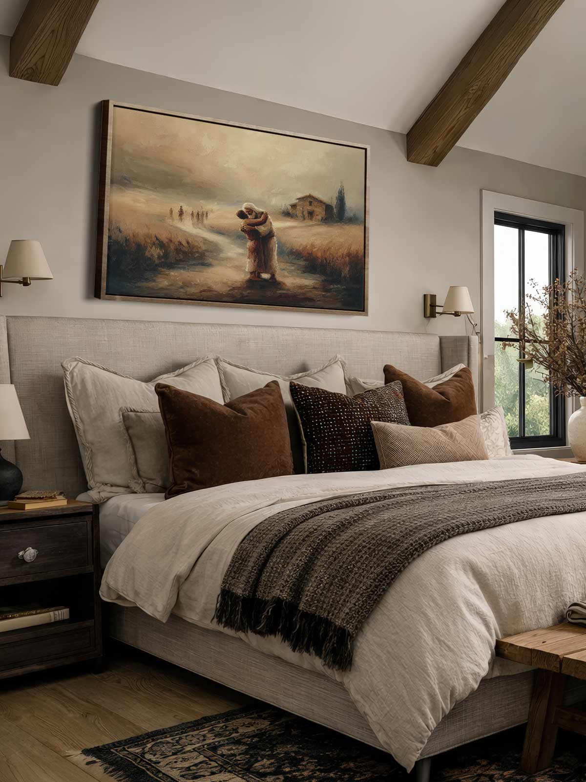 [29]-Framed-Canvas---Bedroom