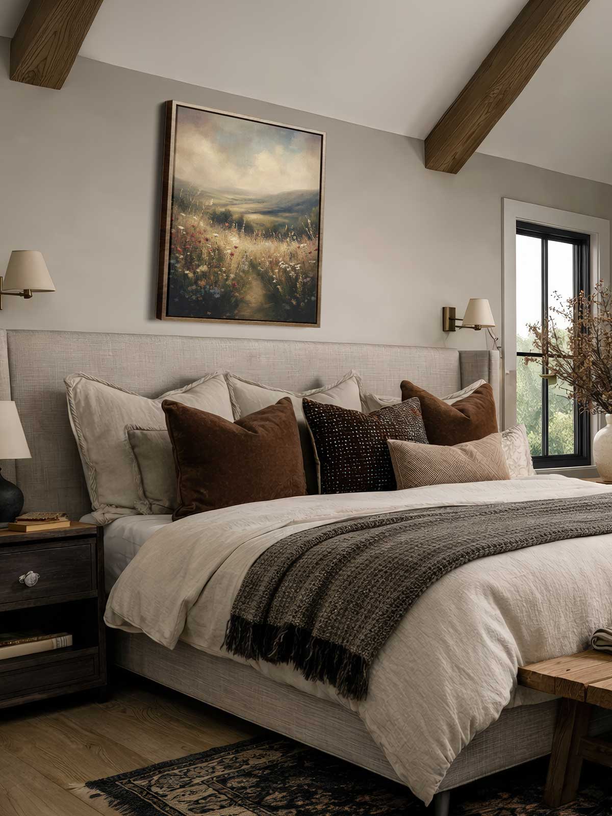 [29]-Framed-Canvas---Bedroom