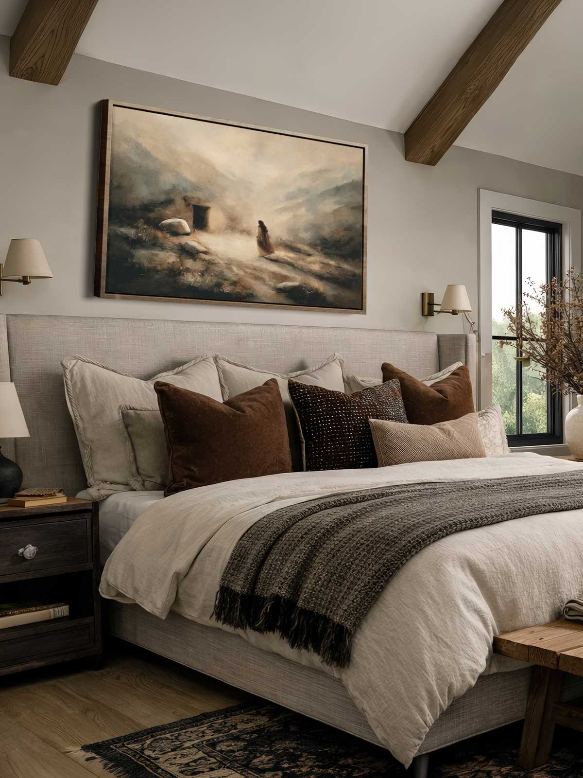 [29]-Framed-Canvas---Bedroom