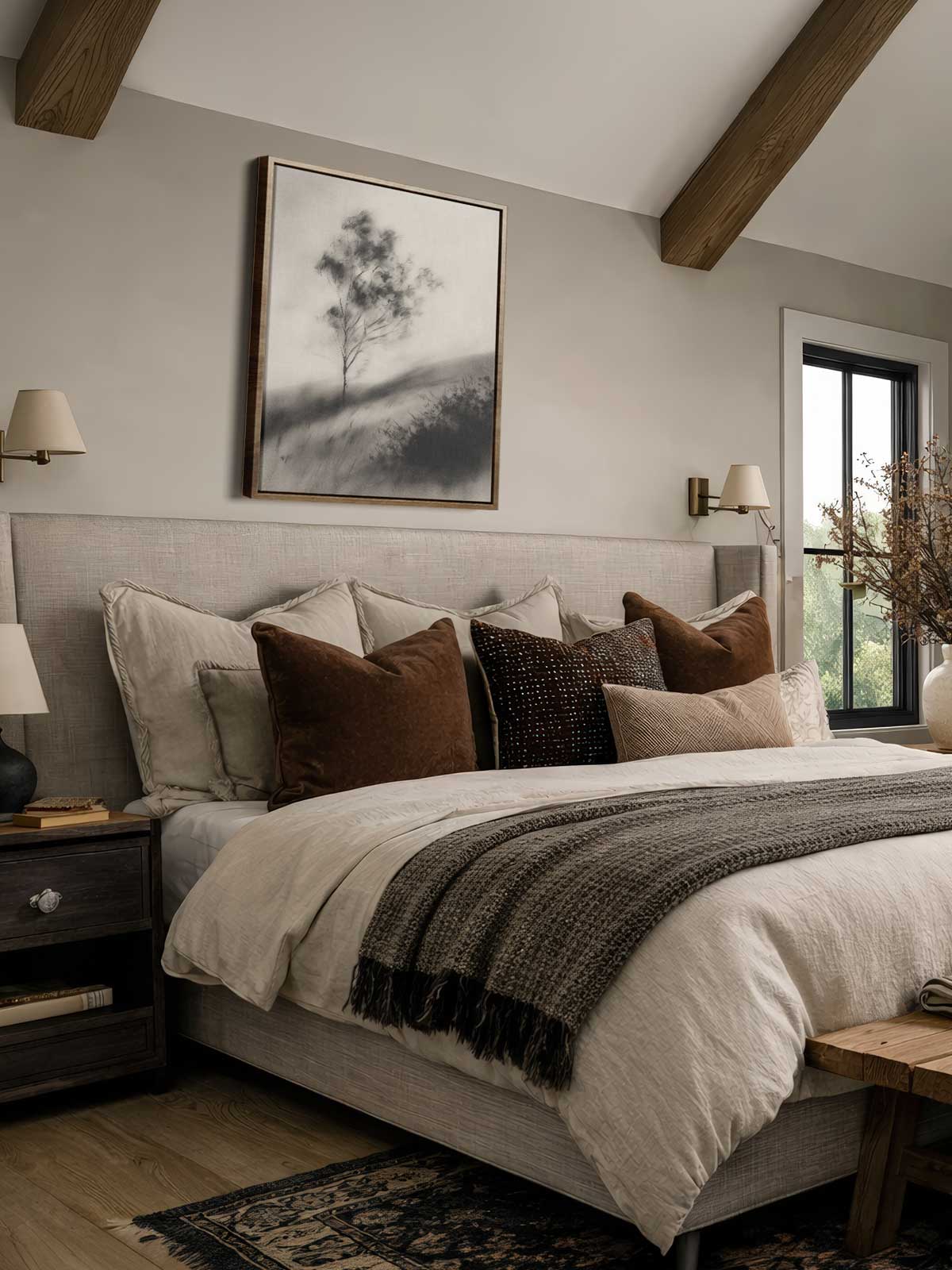 [29]-Framed-Canvas---Bedroom