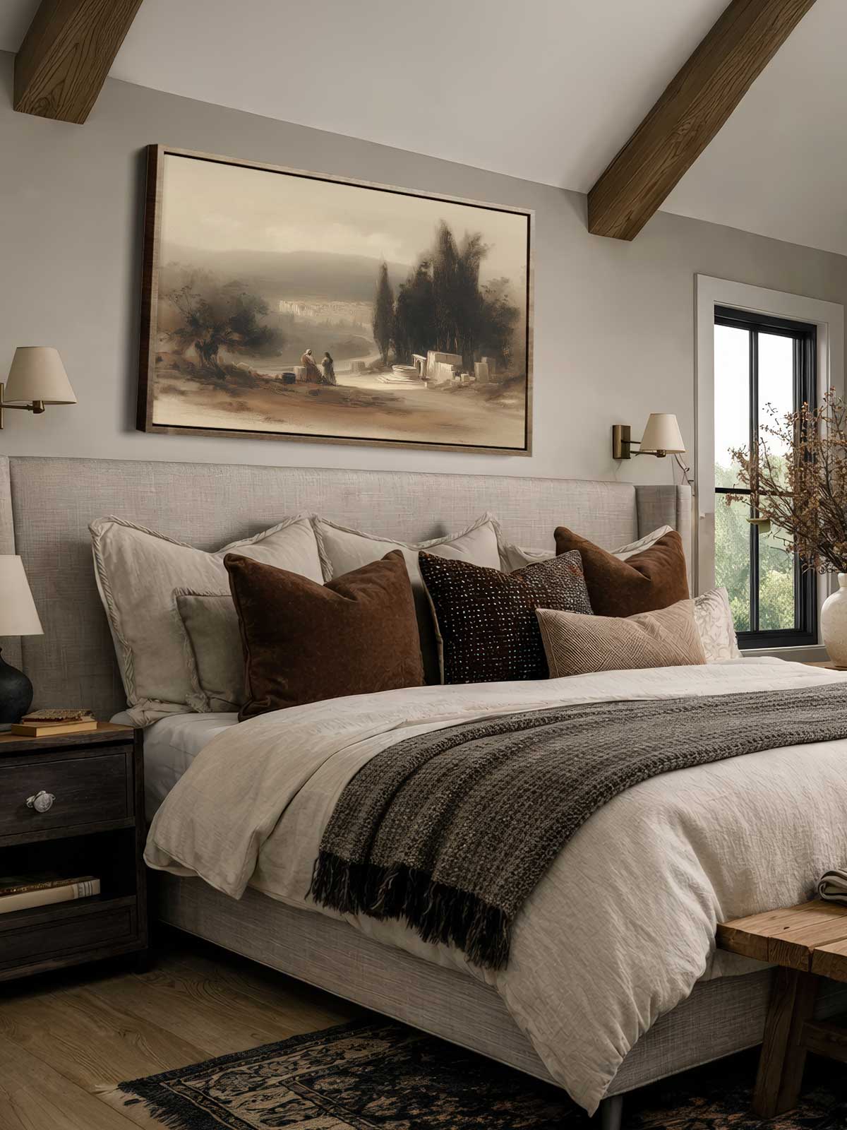 [29]-Framed-Canvas---Bedroom