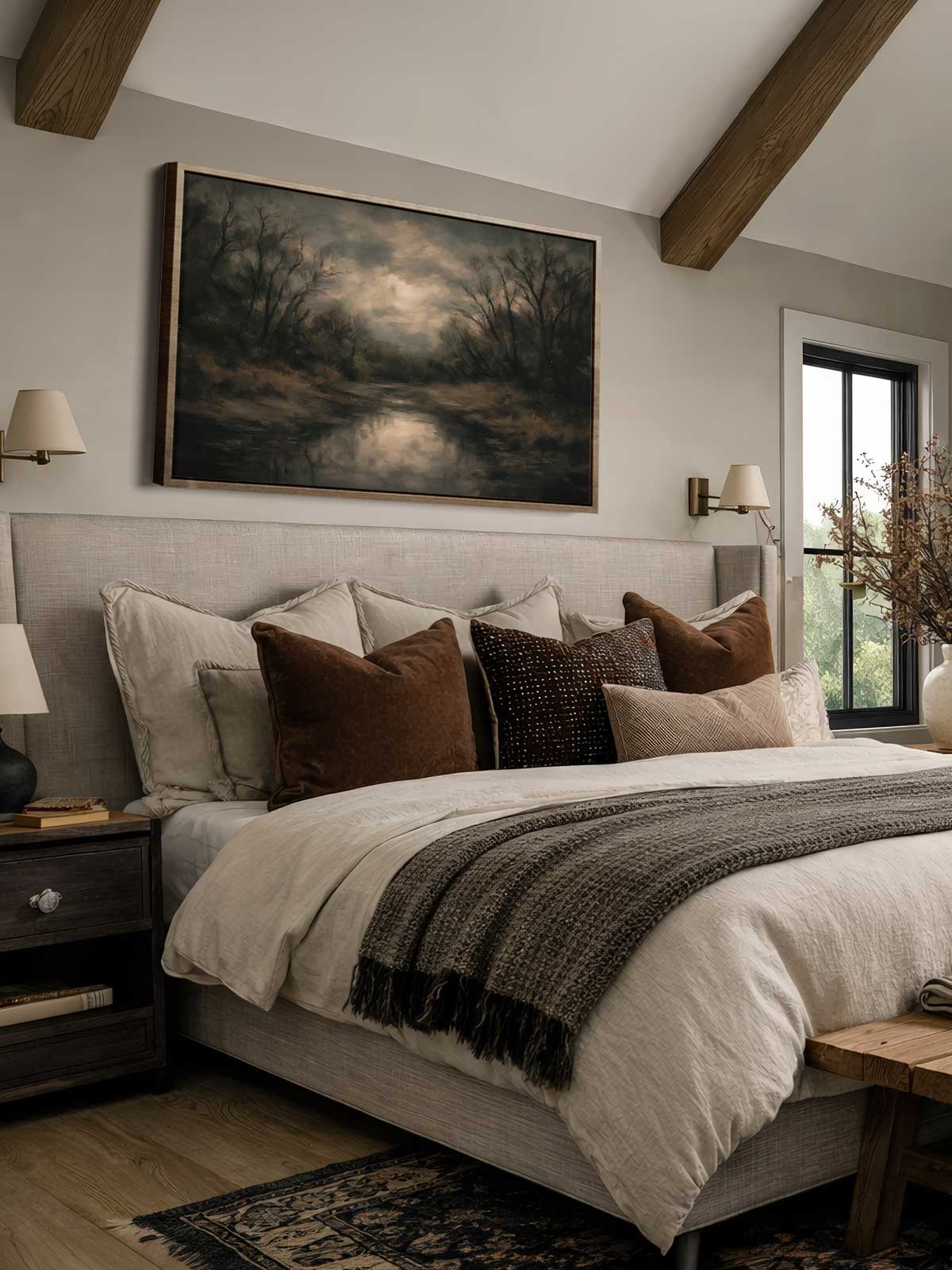[29]-Framed-Canvas---Bedroom