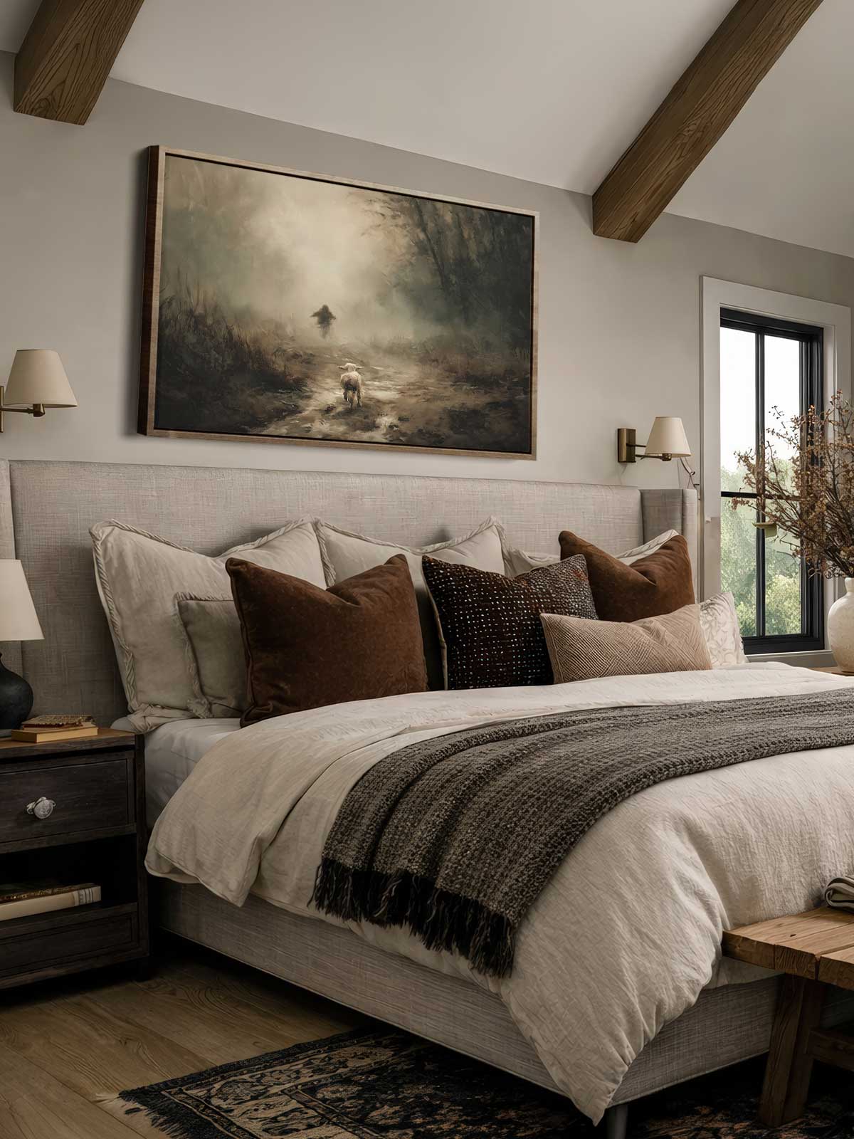 [29]-Framed-Canvas---Bedroom