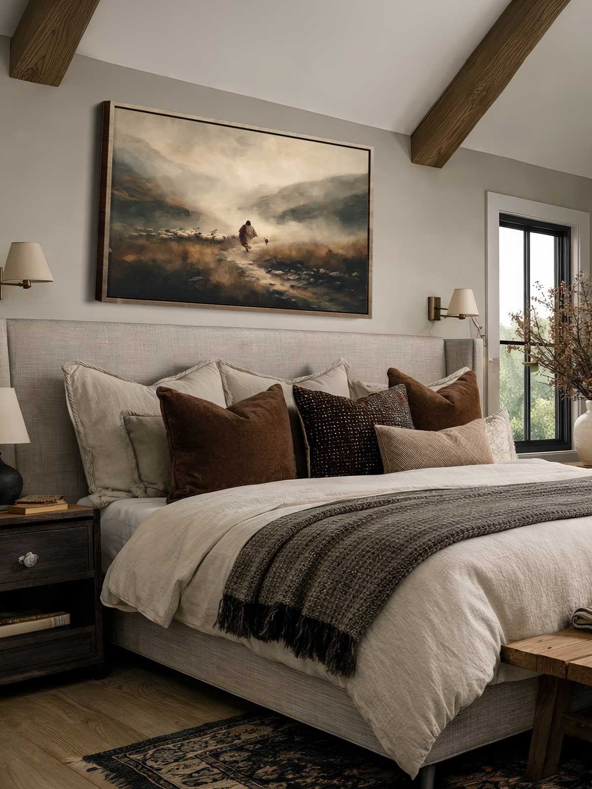 [29]-Framed-Canvas---Bedroom