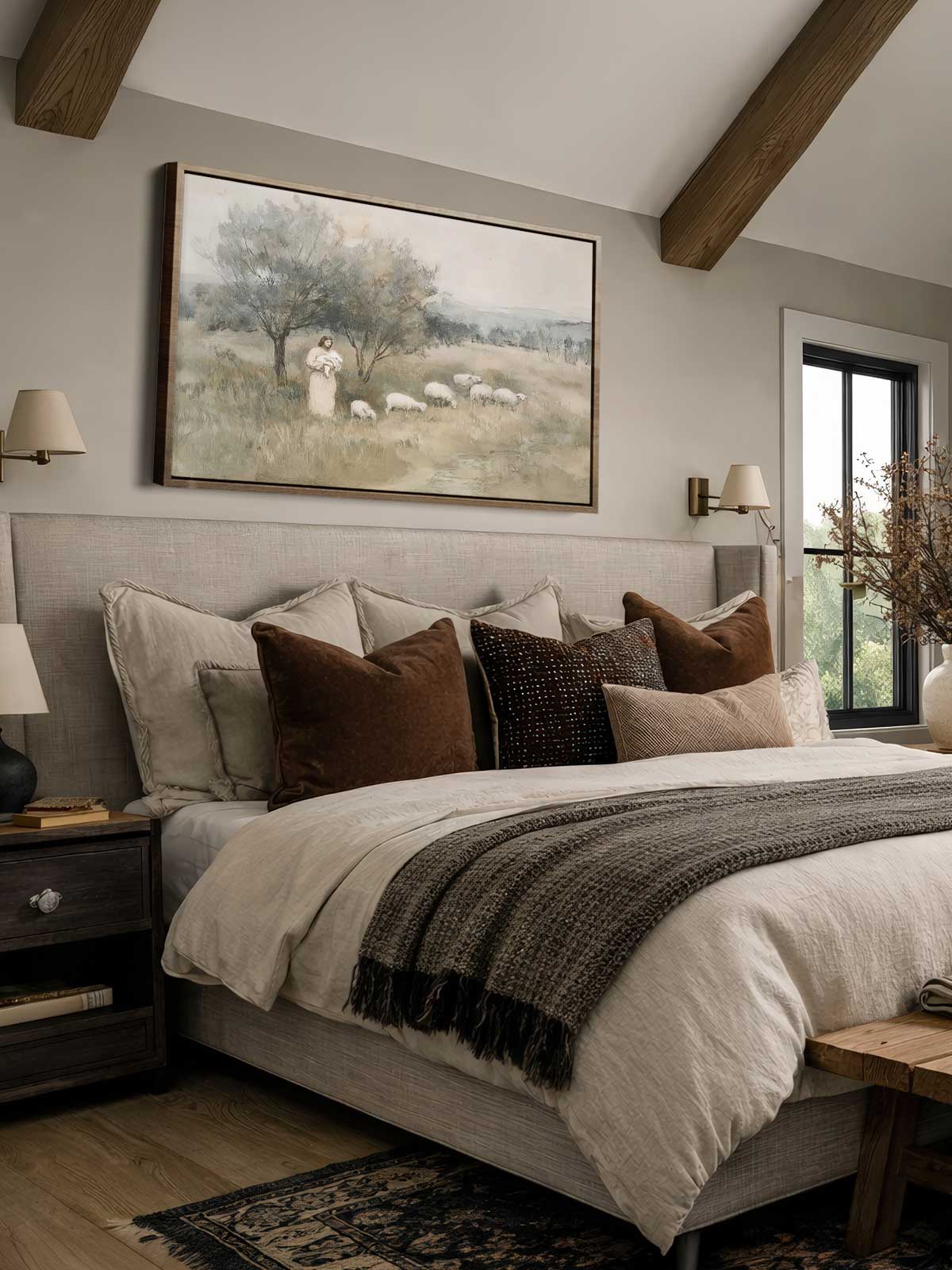 [29]-Framed-Canvas---Bedroom