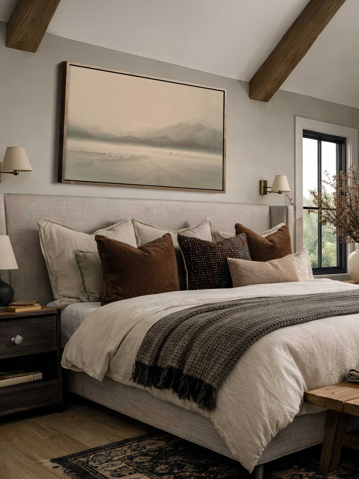 [29]-Framed-Canvas---Bedroom