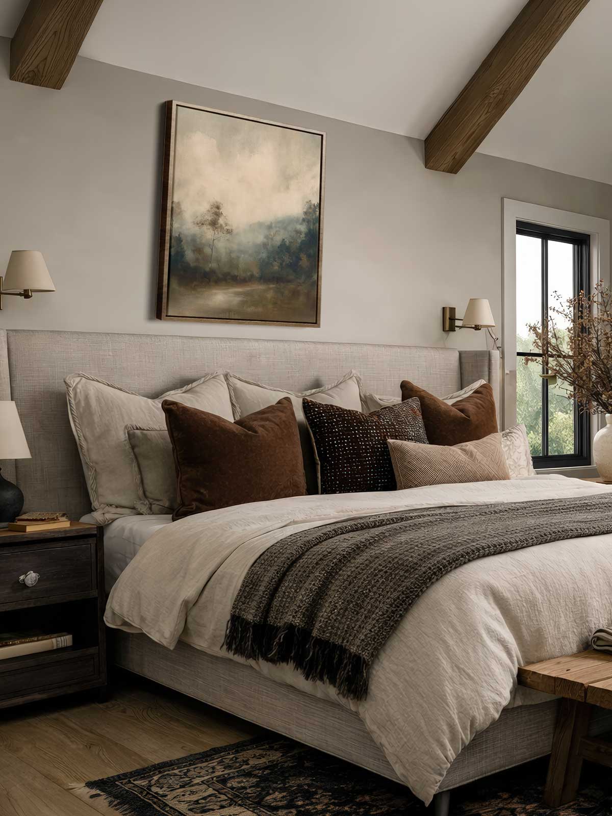 [29]-Framed-Canvas---Bedroom