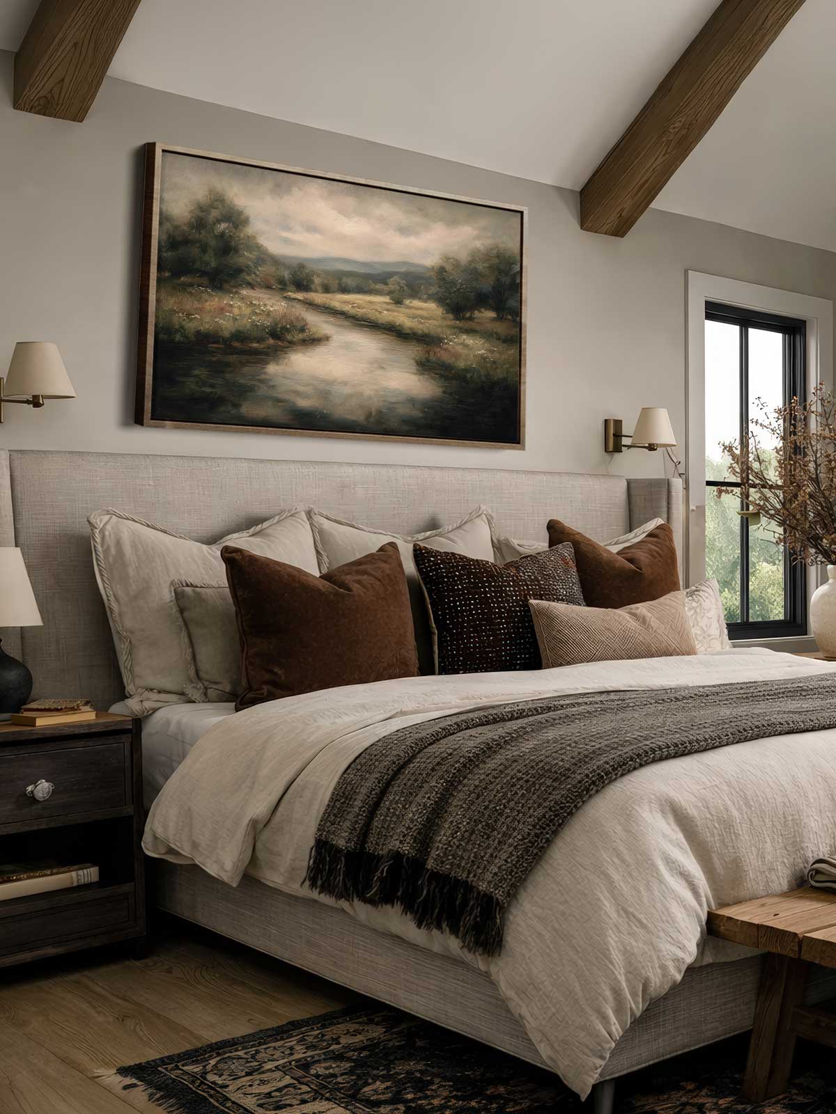 [29]-Framed-Canvas---Bedroom