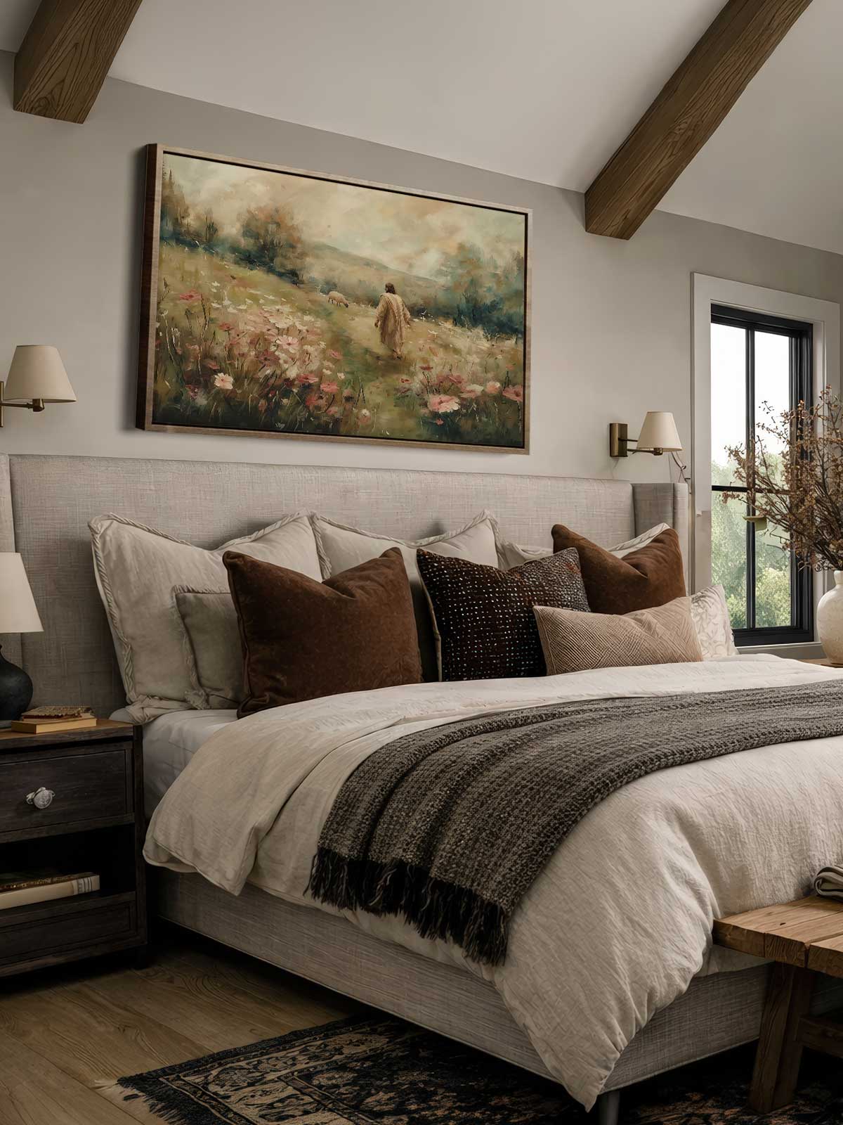 [29]-Framed-Canvas---Bedroom
