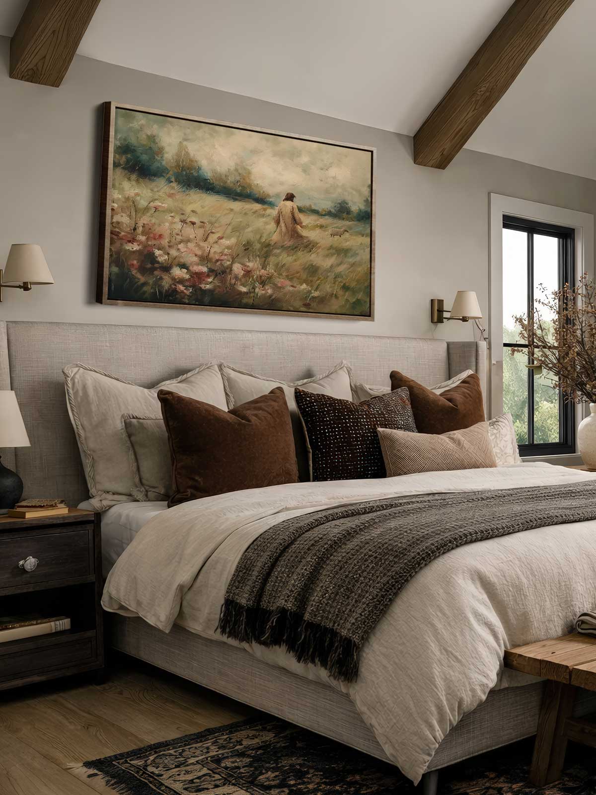 [29]-Framed-Canvas---Bedroom