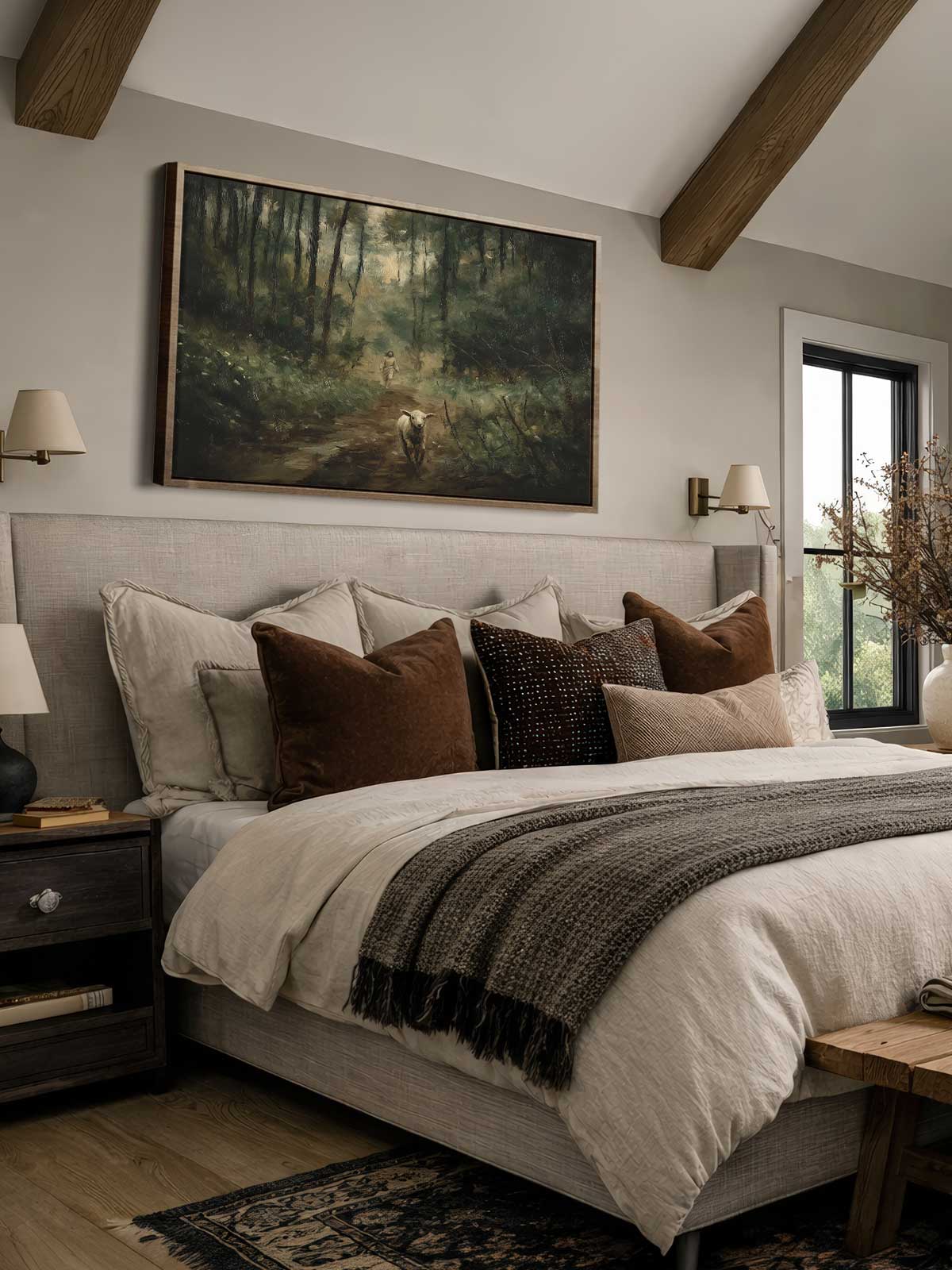 [29]-Framed-Canvas---Bedroom