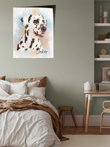 Personalized Pet Portrait – Watercolor Style