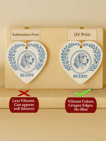 Dog Ornament – Heart Laurel Line Art