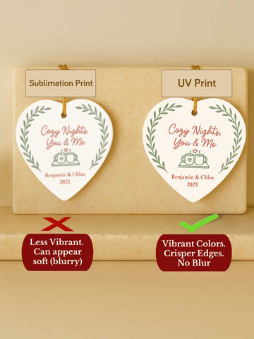 Couples Ornament – Cozy Nights (Heart Wreath)