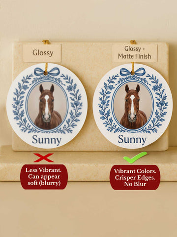 Horse Ornament – Toile Laurel Photo