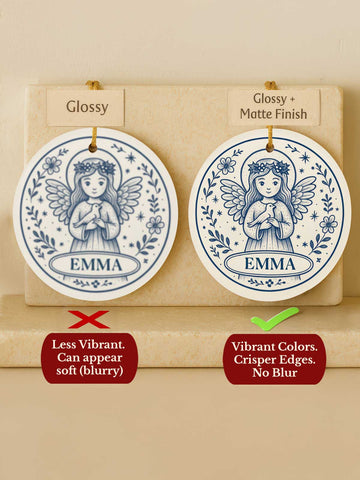 Madonna Angel Ornament – Blue Icon