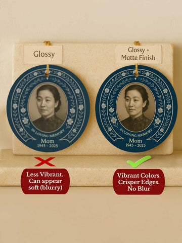 Memorial Ornament – Dark Laurel Portrait