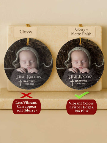 Baptism Ornament – Photo Wreath