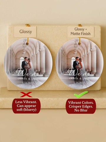 Wedding Ornament – We do - Photo (Circle)