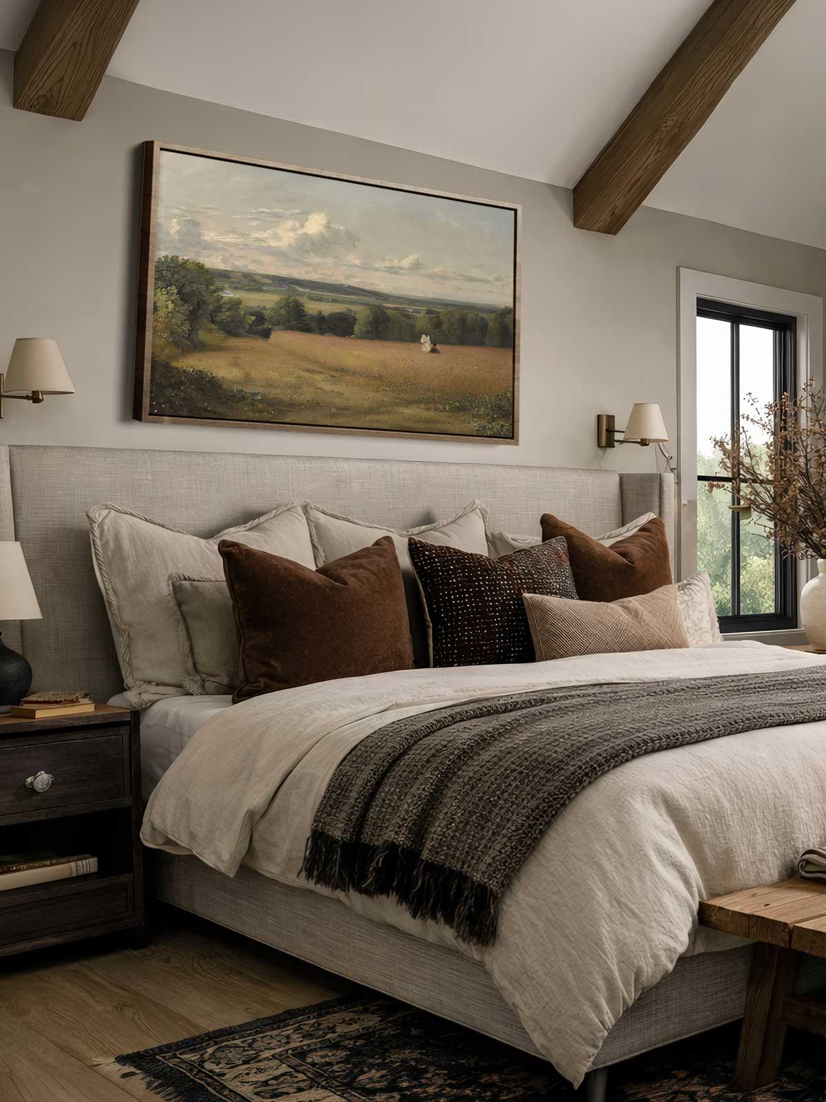 [30]-Framed-Canvas---Bedroom