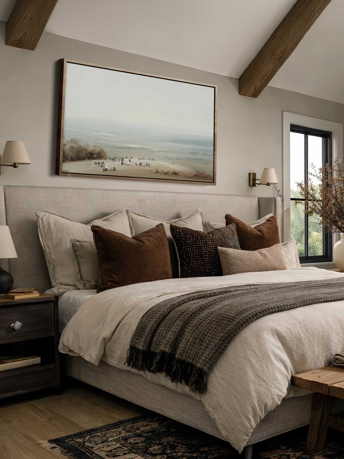 [30]-Framed-Canvas---Bedroom