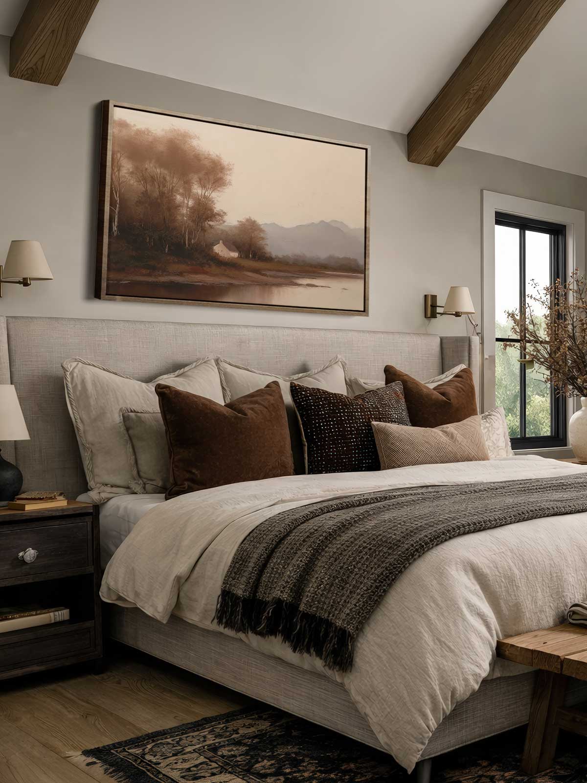 [30]-Framed-Canvas---Bedroom