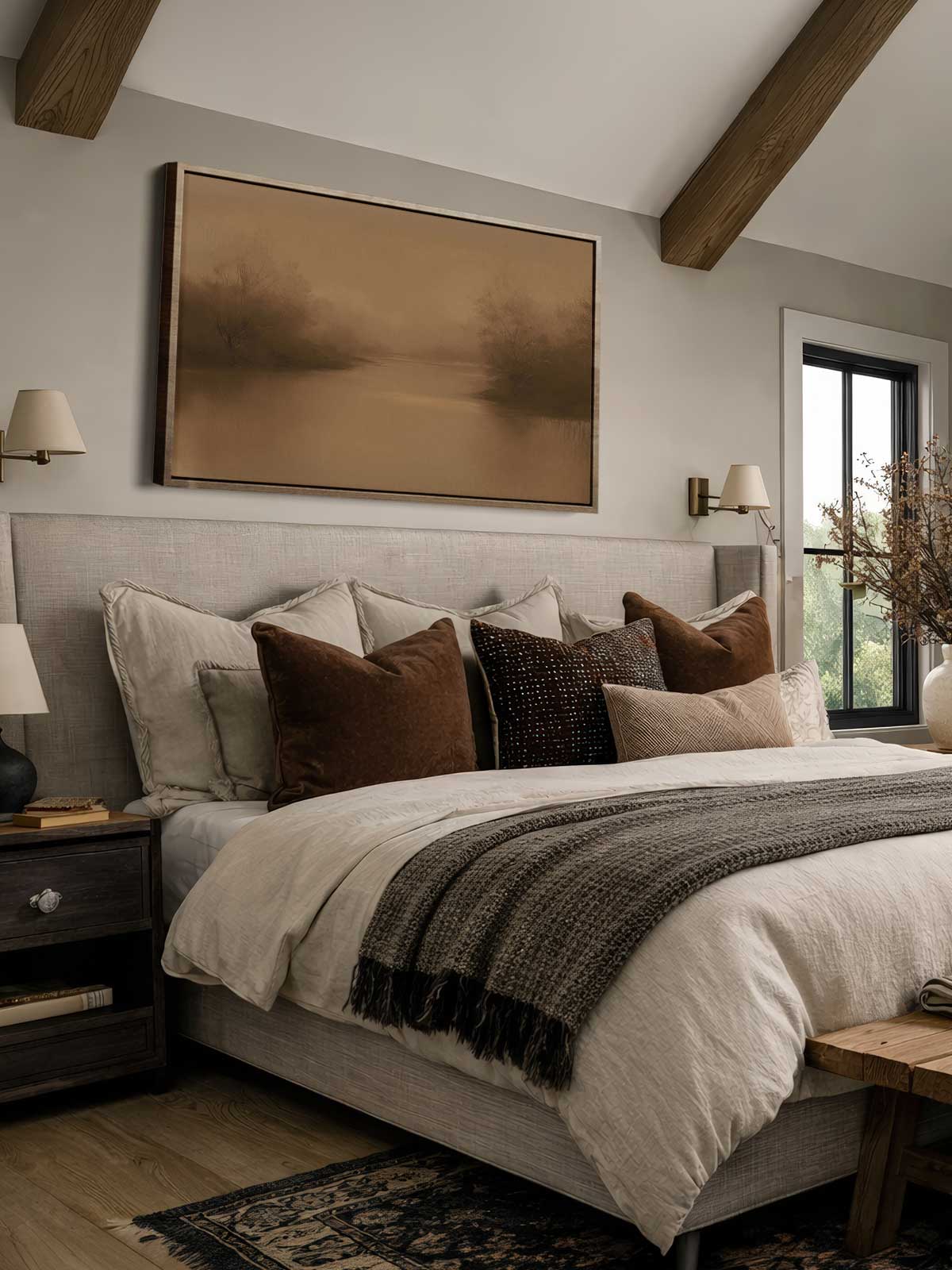 [30]-Framed-Canvas---Bedroom