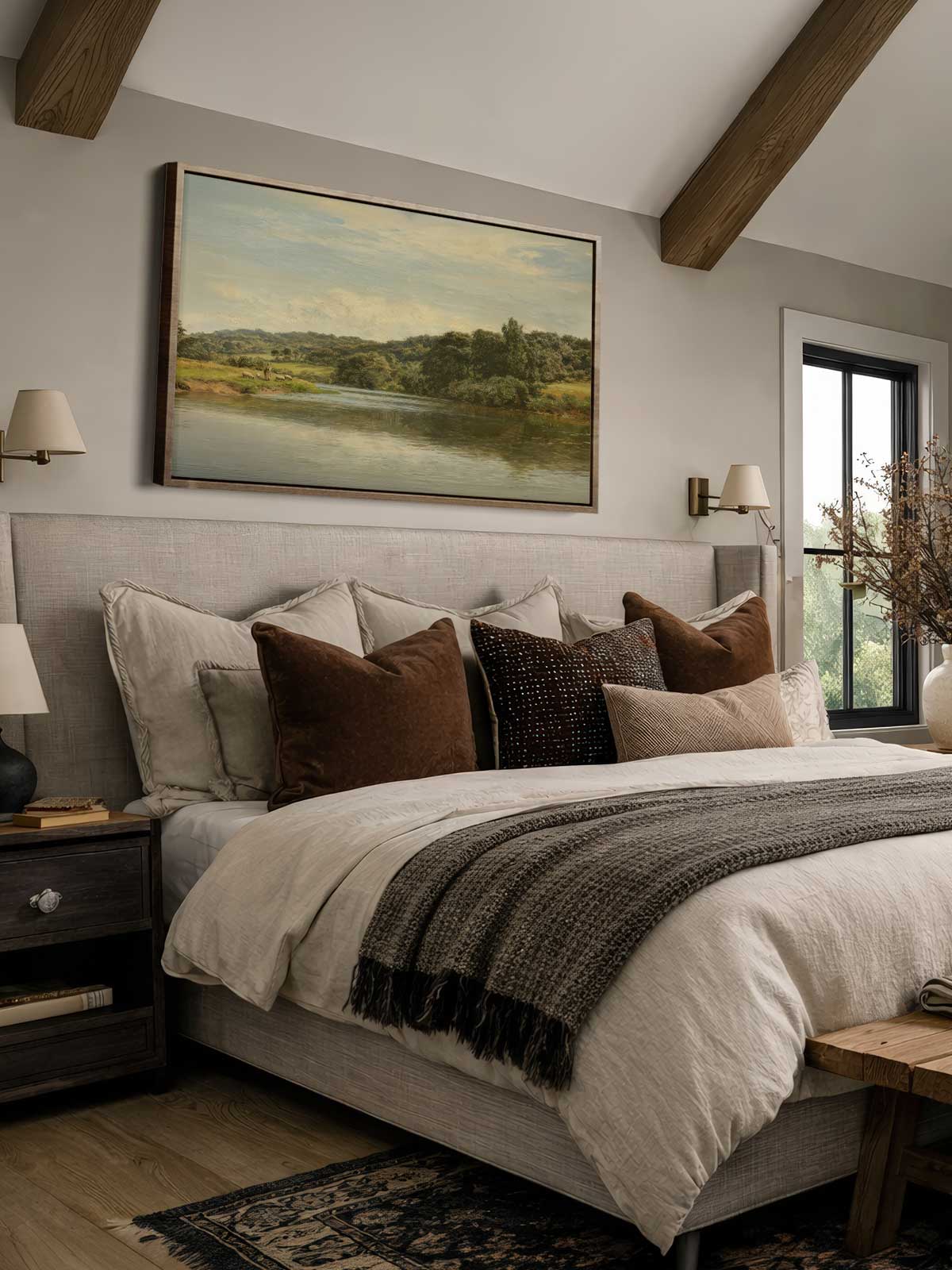 [30]-Framed-Canvas---Bedroom
