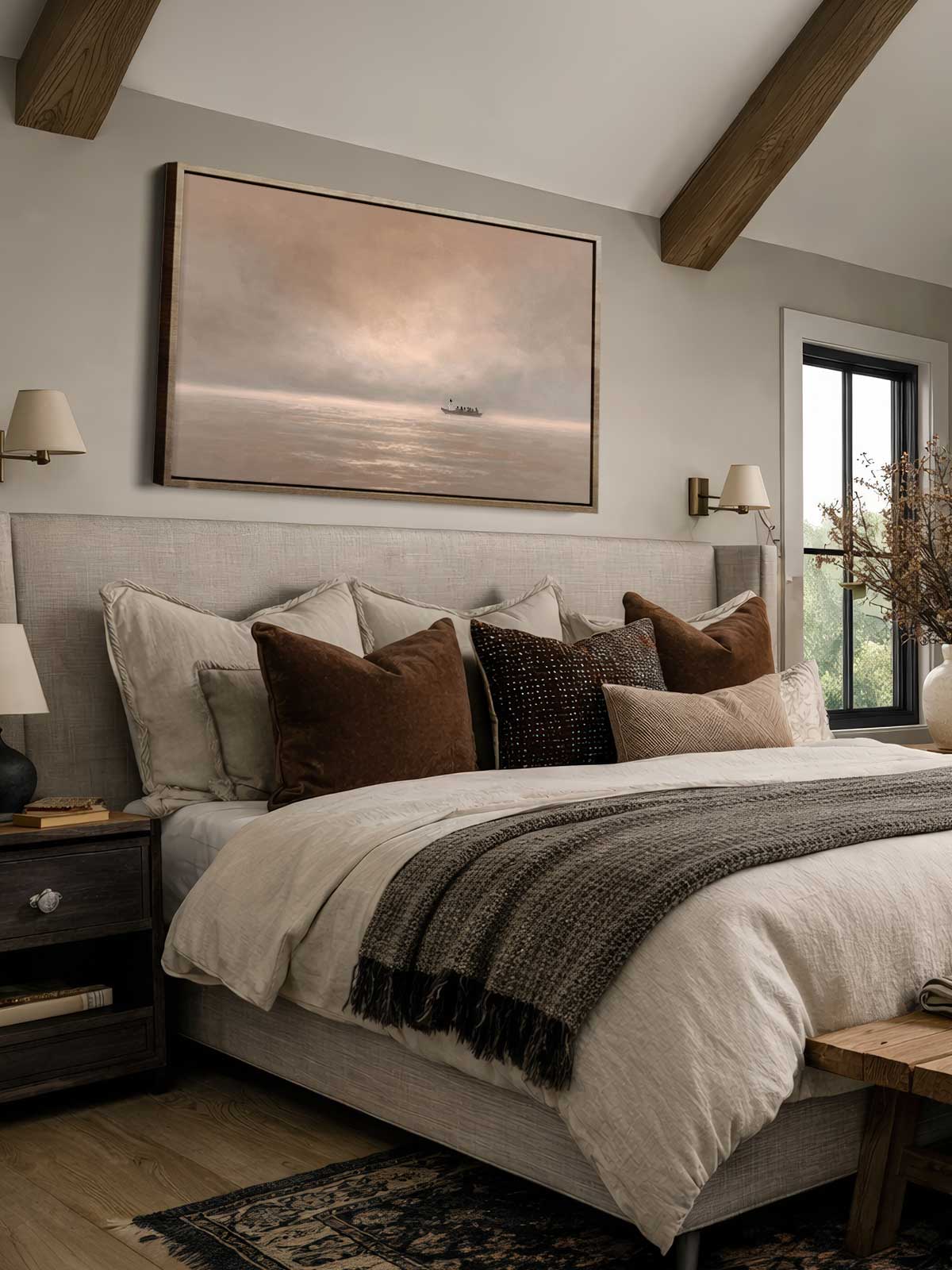 [30]-Framed-Canvas---Bedroom