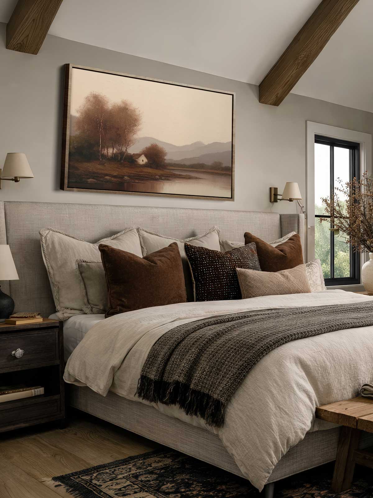 [30]-Framed-Canvas---Bedroom