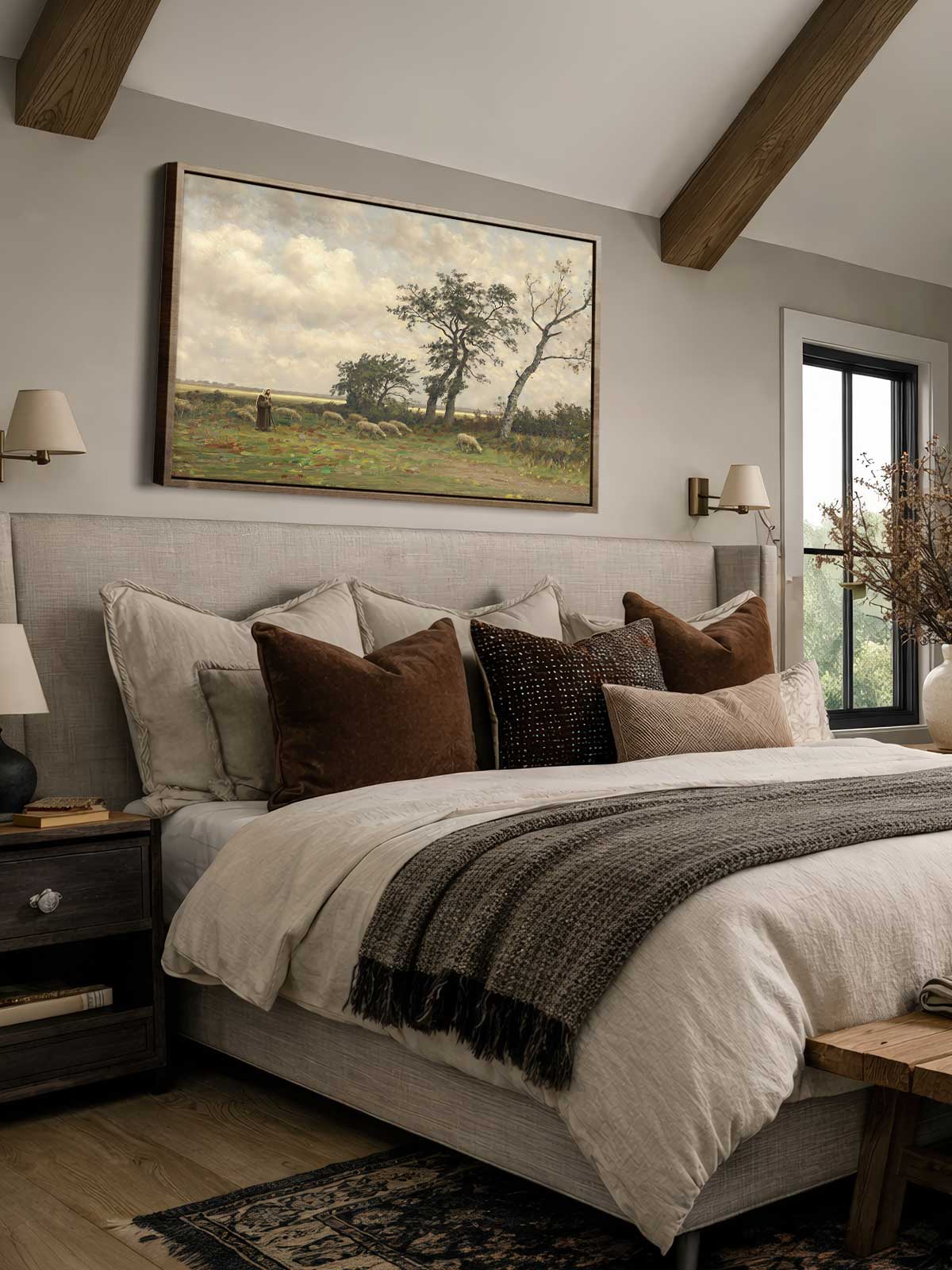 [30]-Framed-Canvas---Bedroom