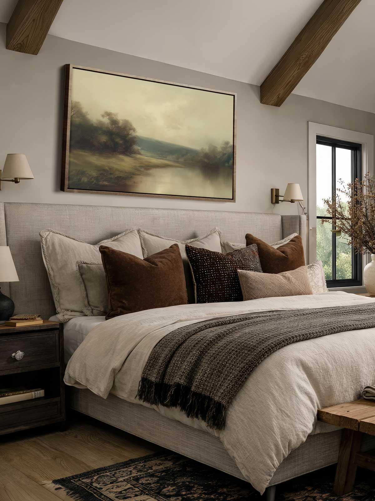 [30]-Framed-Canvas---Bedroom