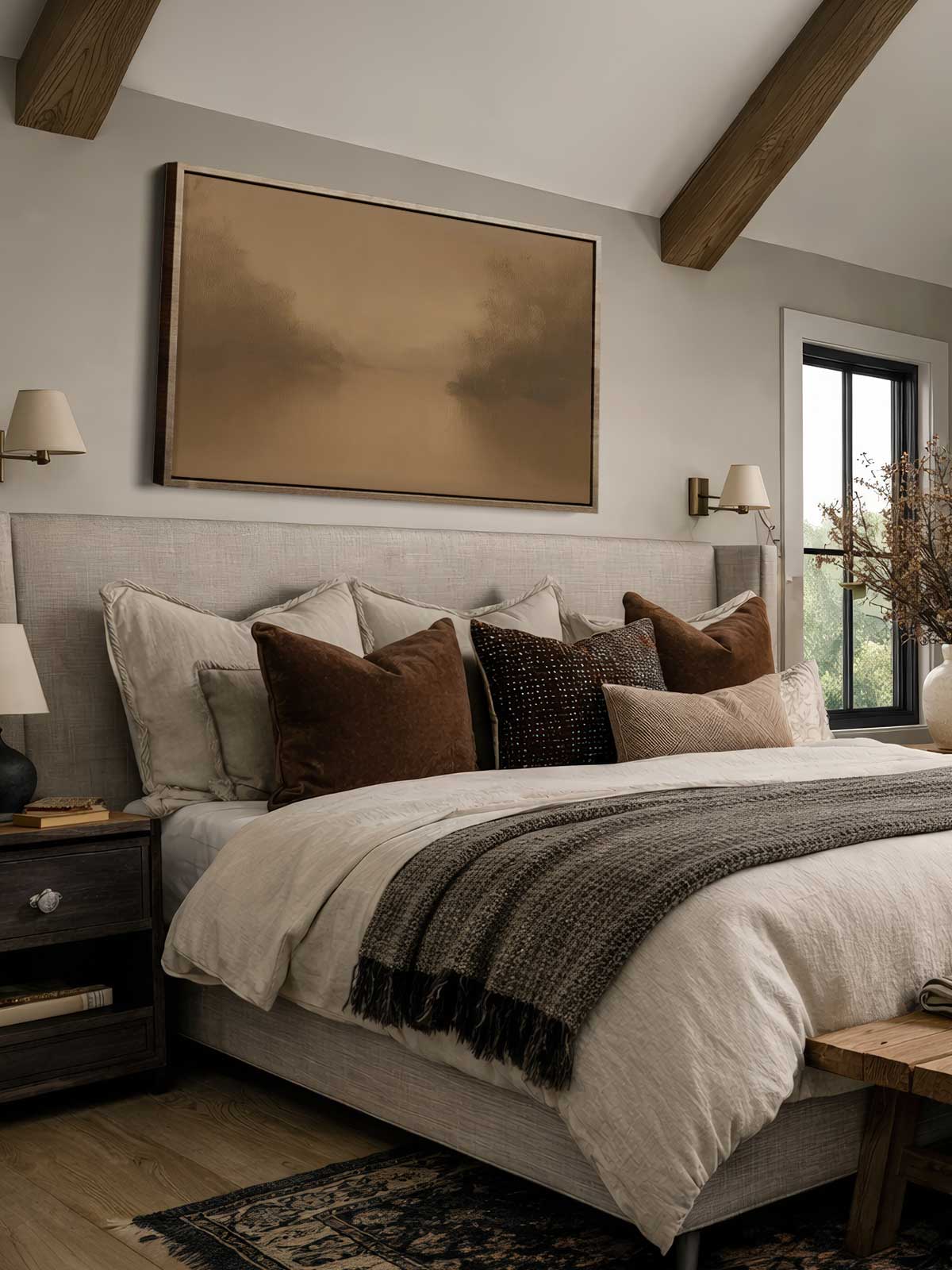 [30]-Framed-Canvas---Bedroom