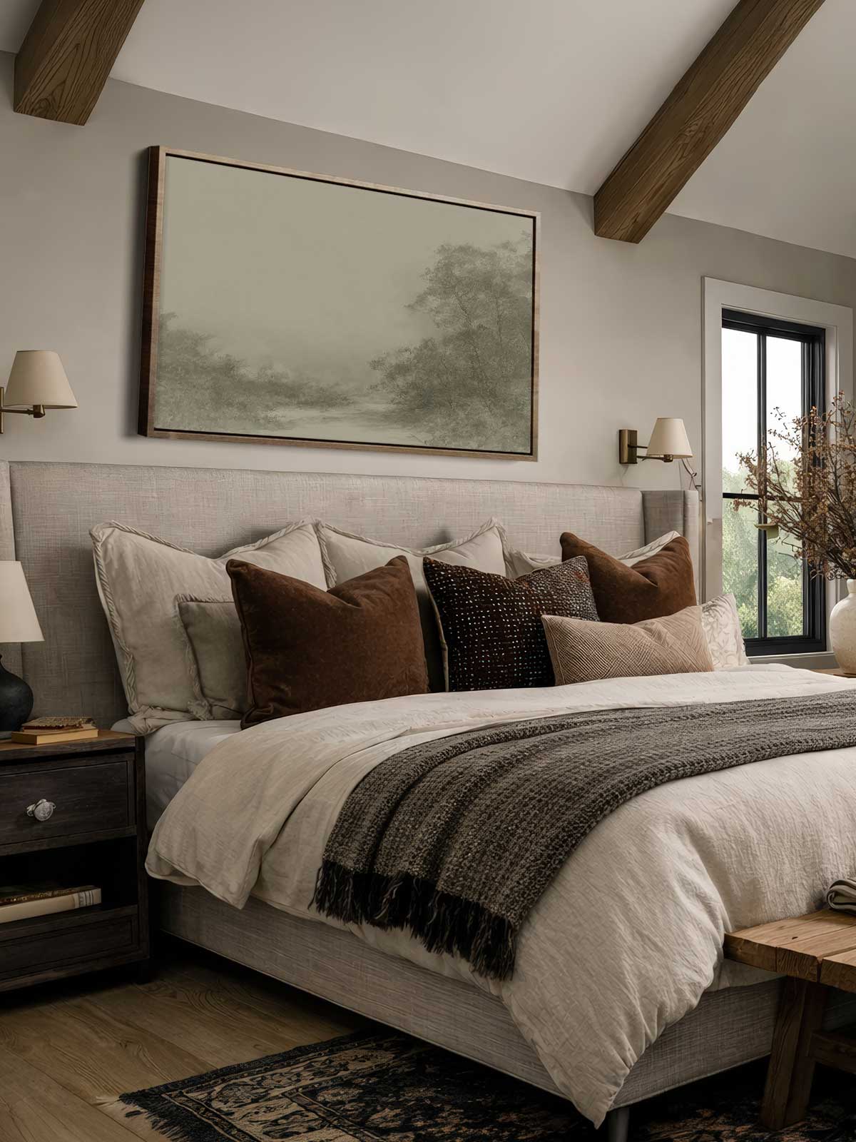 [30]-Framed-Canvas---Bedroom