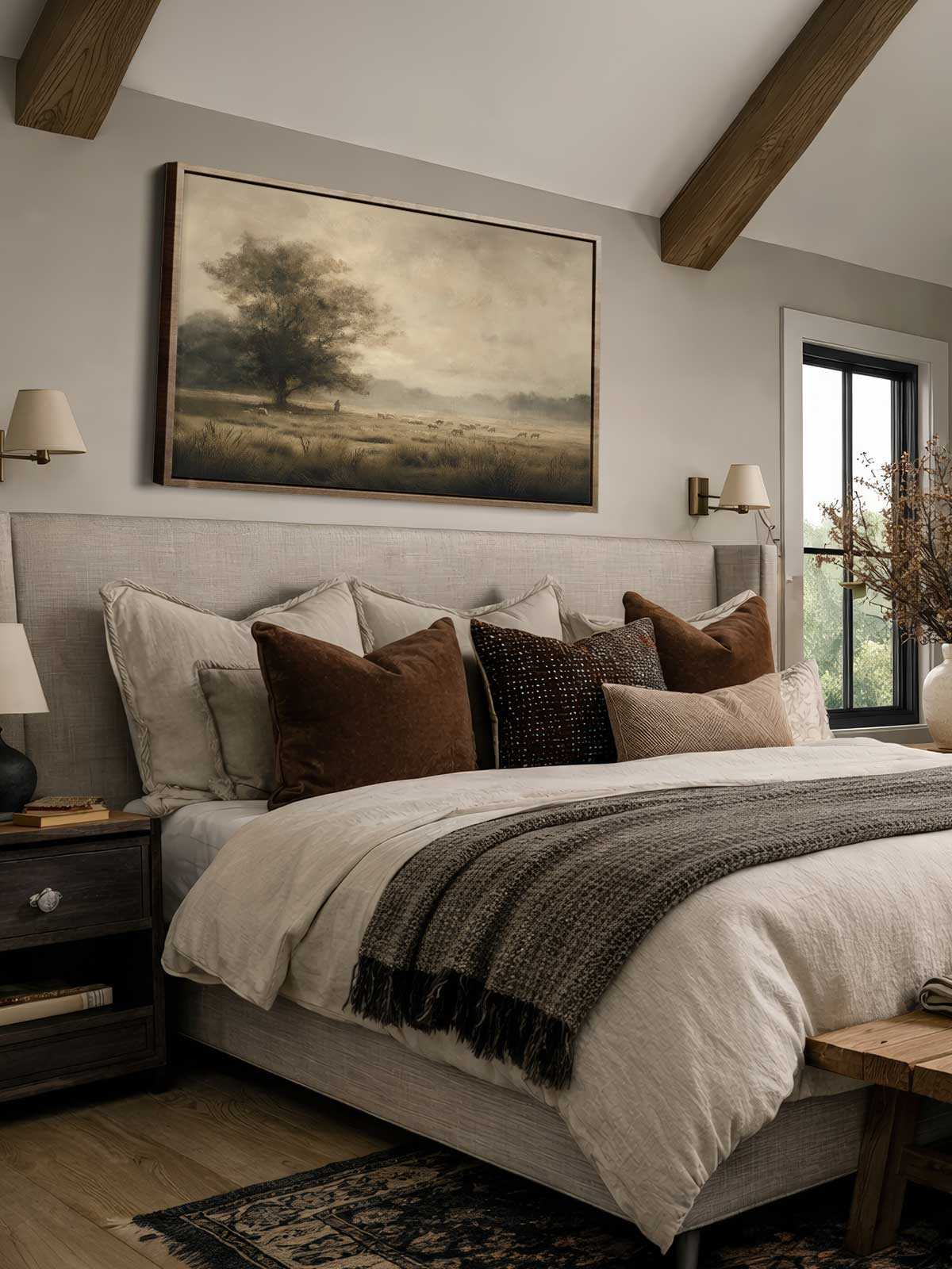[30]-Framed-Canvas---Bedroom