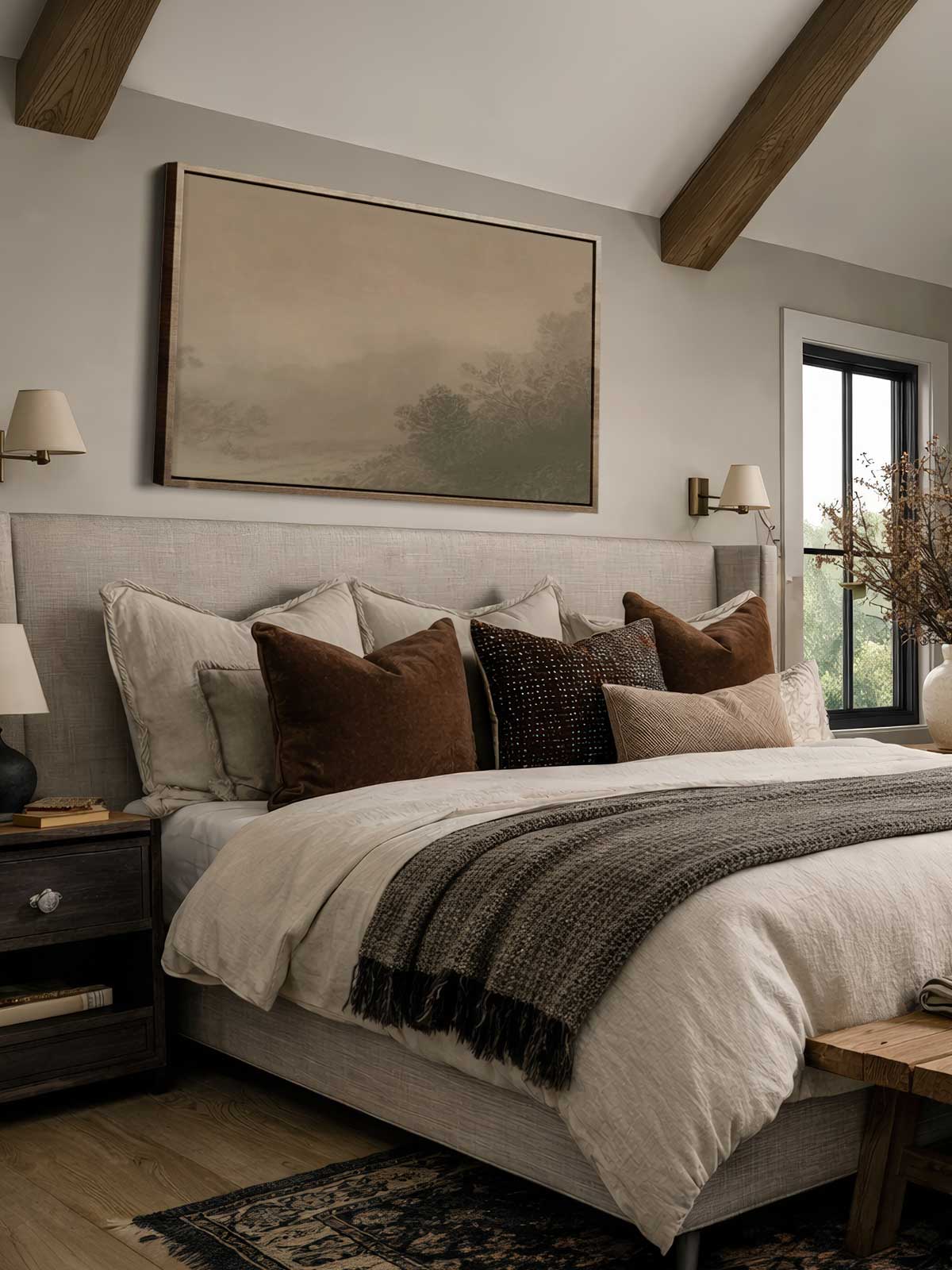 [30]-Framed-Canvas---Bedroom
