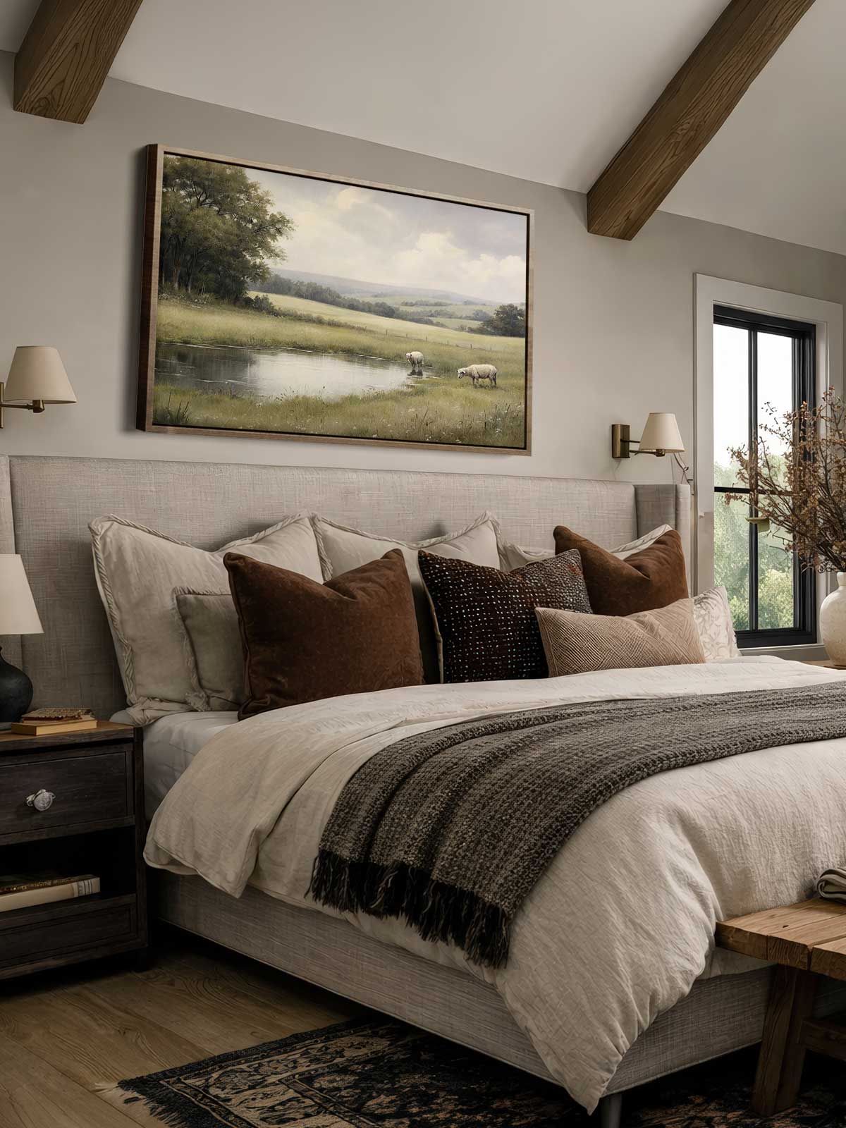 [30]-Framed-Canvas---Bedroom