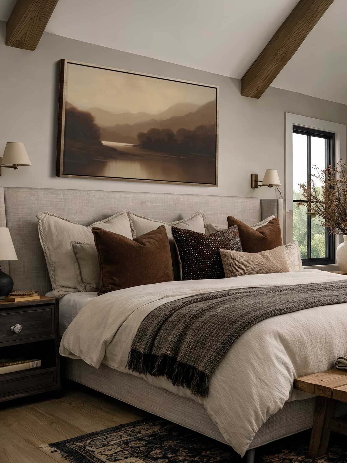 [30]-Framed-Canvas---Bedroom