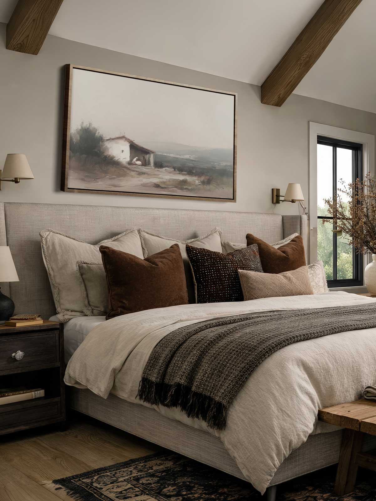 [30]-Framed-Canvas---Bedroom