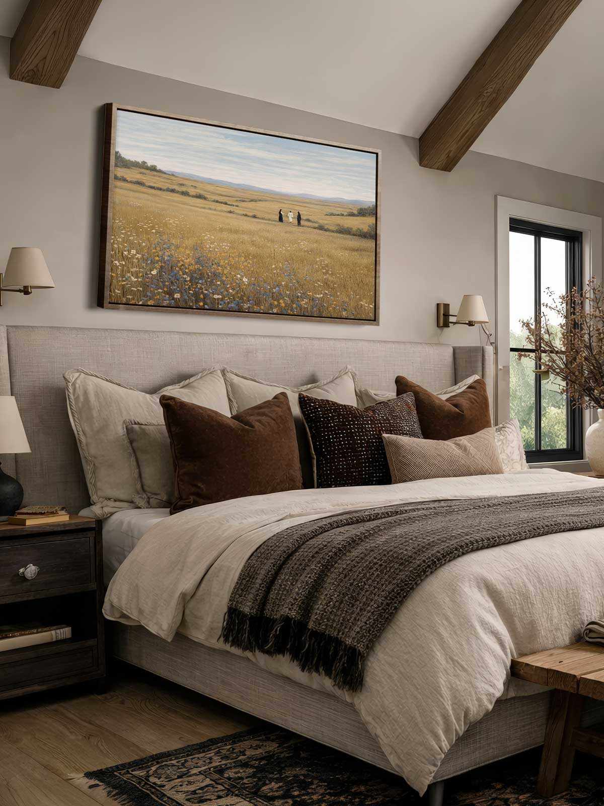 [30]-Framed-Canvas---Bedroom