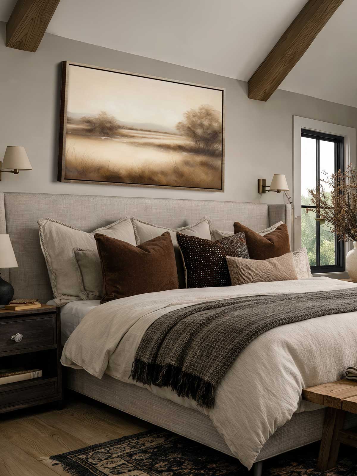 [30]-Framed-Canvas---Bedroom