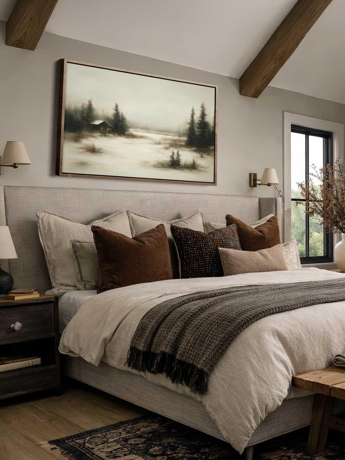 [30]-Framed-Canvas---Bedroom
