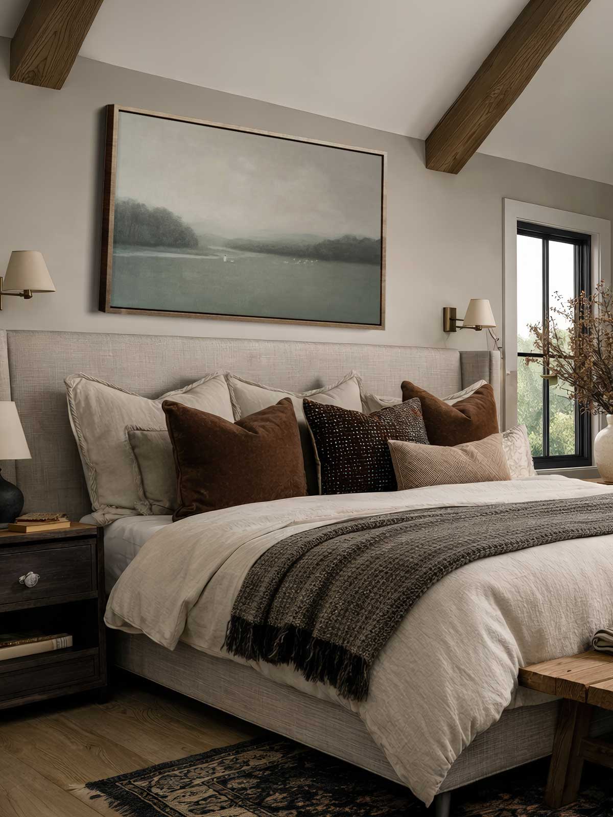 [30]-Framed-Canvas---Bedroom