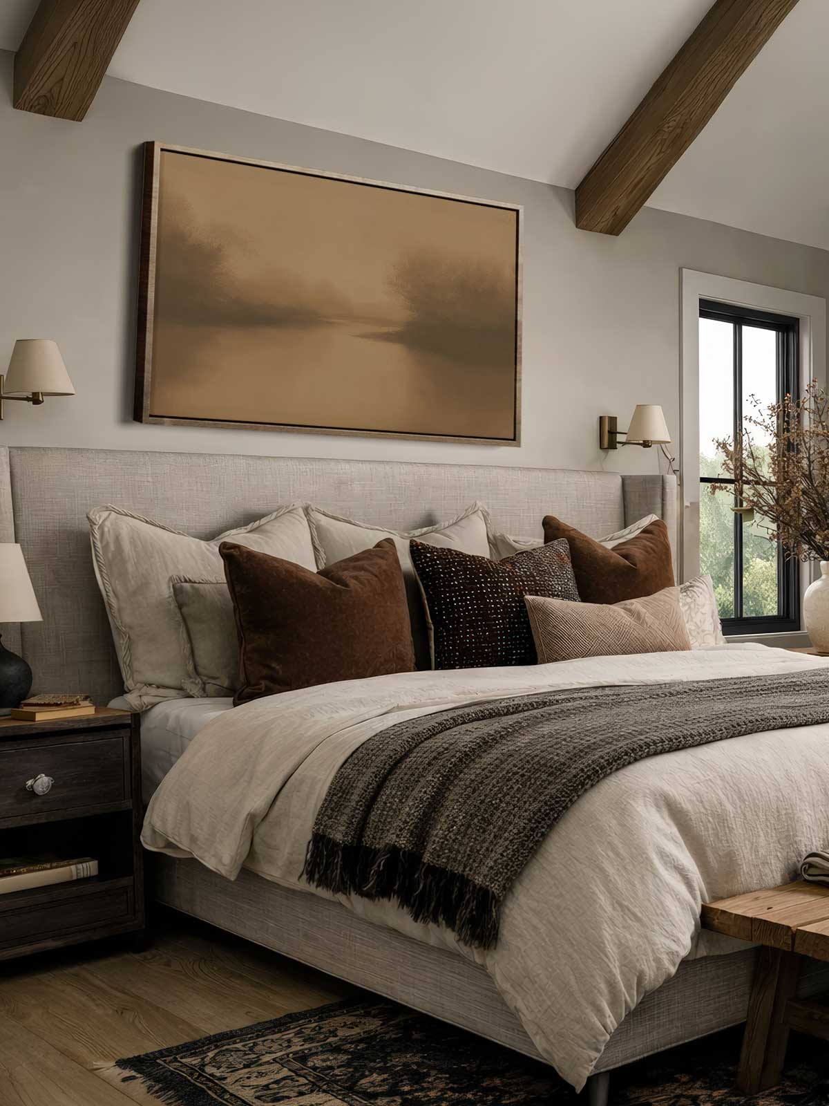 [30]-Framed-Canvas---Bedroom