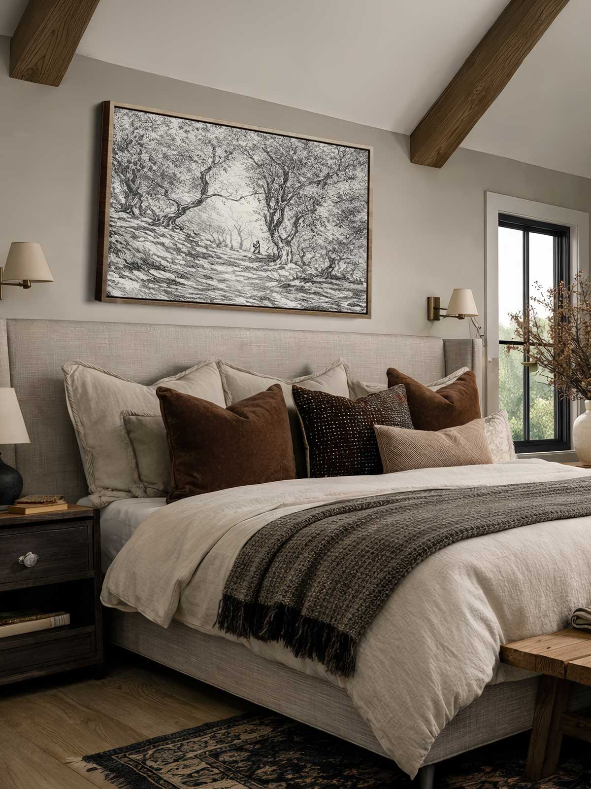 [30]-Framed-Canvas---Bedroom